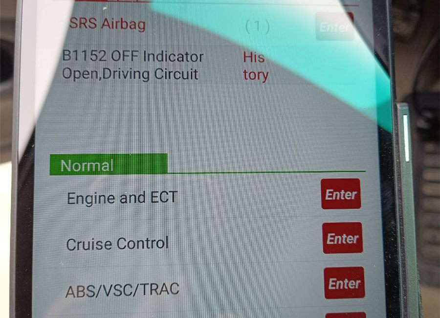Computer scan during a vehicle inspection